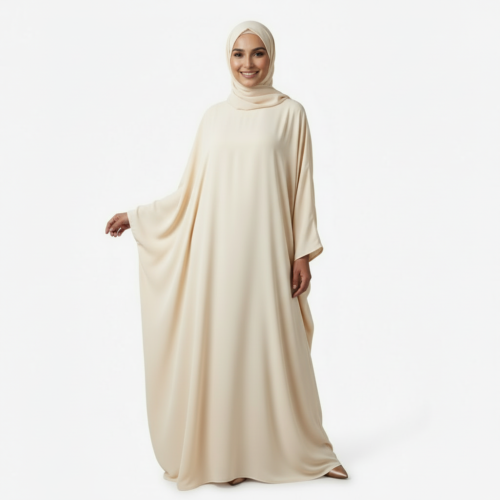 Cream Georgette Burkha