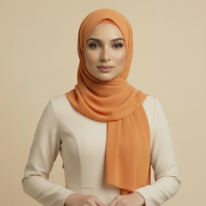 Orange Pashmina Hijab