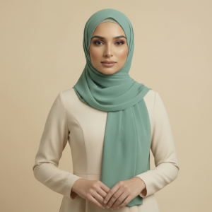 Teal Pashmina Hijab