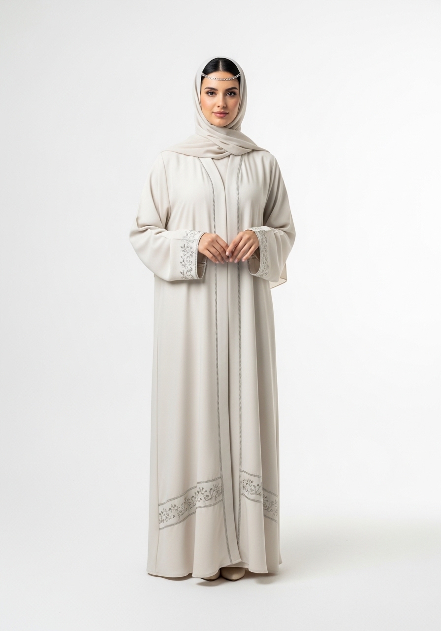 Cream Dubai Abaya