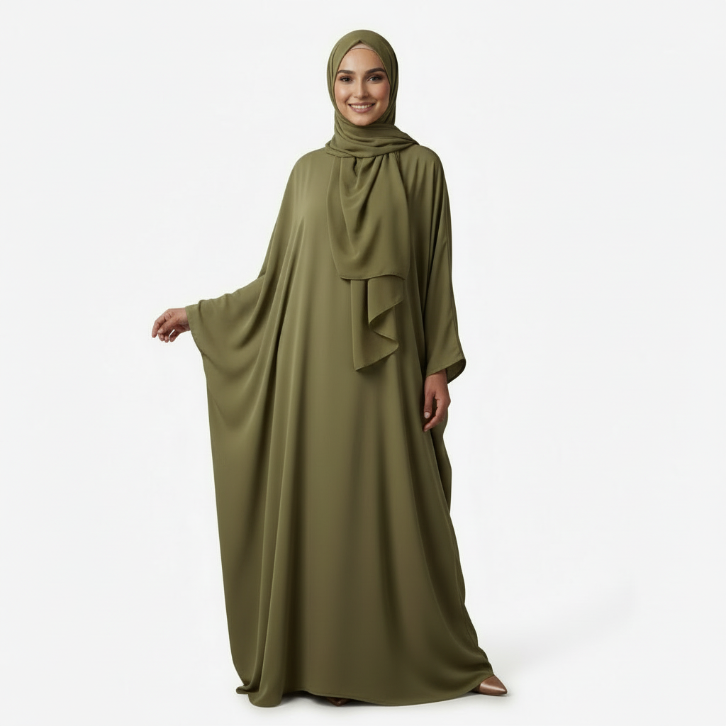 Olive Georgette Burkha