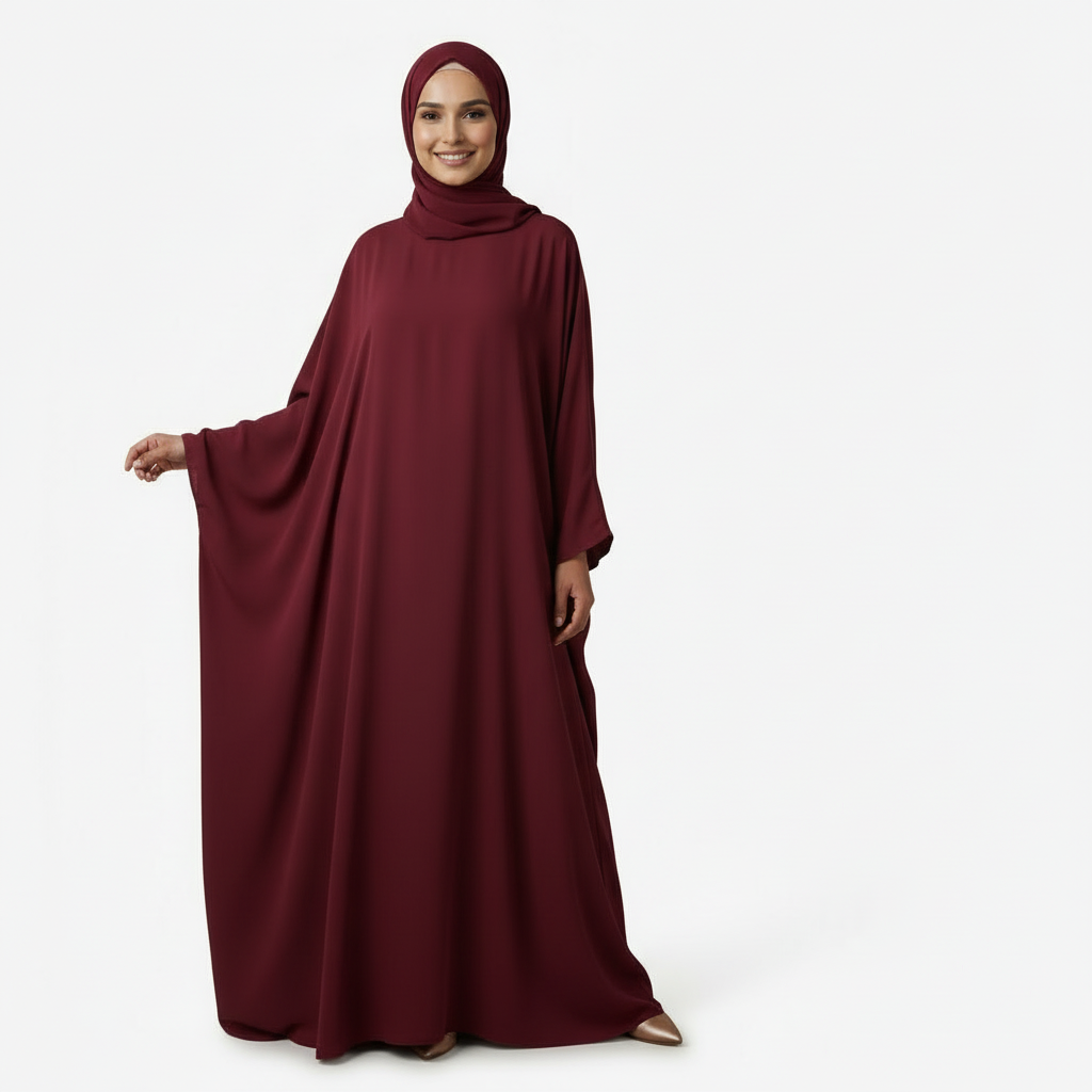 Wine Georgette Burkha