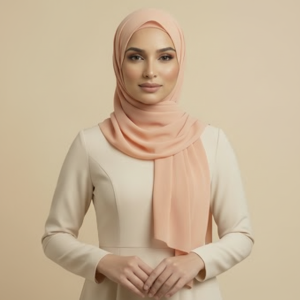 Peach Jersey Hijab