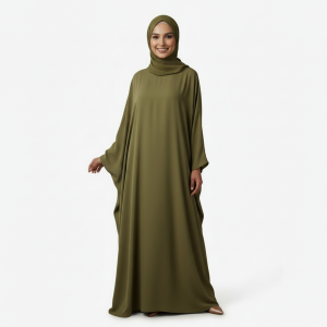 Olive Green Georgette Burkha