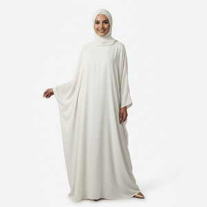 Off White Georgette Burkha
