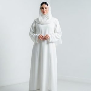 White Nida Abaya