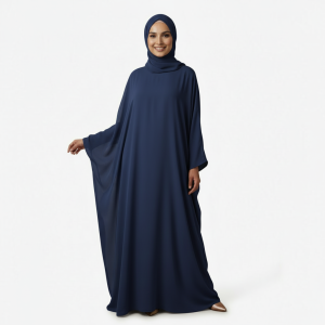 Navy Blue Chiffon Burkha