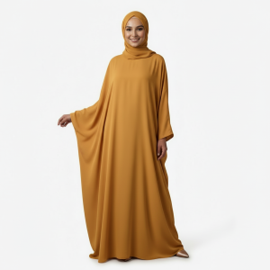 Mustard Chiffon Burkha