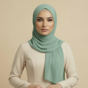 Turquoise Cotton Hijab
