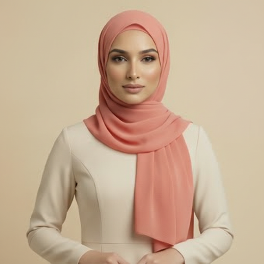 Coral Cotton Hijab