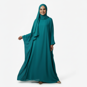 Teal Chiffon Burkha