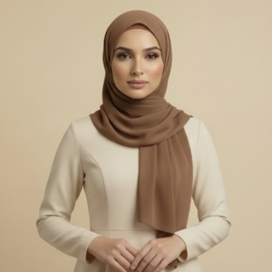 Brown Satin Hijab