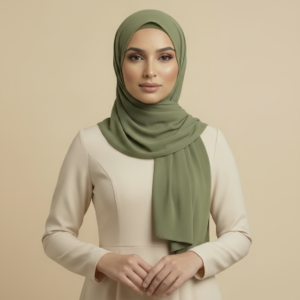 Olive Green Jersey Hijab