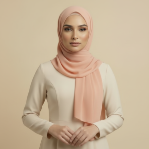 Peach Satin Hijab