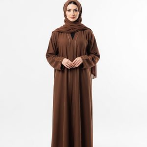 Brown Cotton Abaya