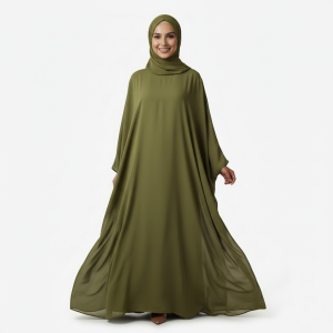Green Chiffon Burkha