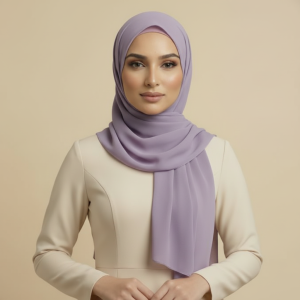 Purple Satin Hijab