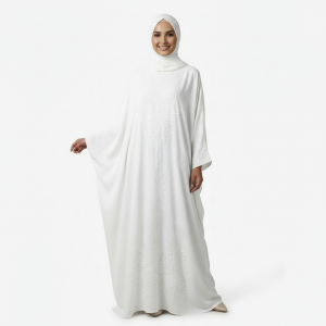 White Embroidered Burkha