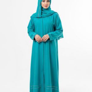 Turquoise Cotton Abaya
