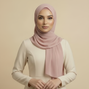 Rose Satin Hijab