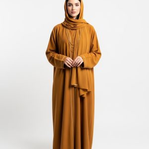 Mustard Cotton Abaya