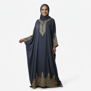 Gold Embroidered Burkha