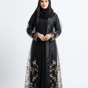 Black Organza Abaya