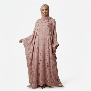 Rose Embroidered Burkha