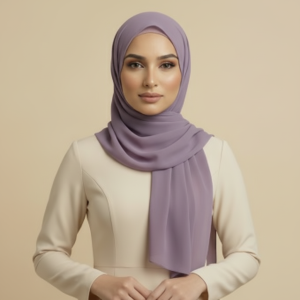 Purple Georgette Hijab