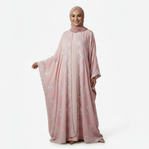 Pastel Embroidered Burkha