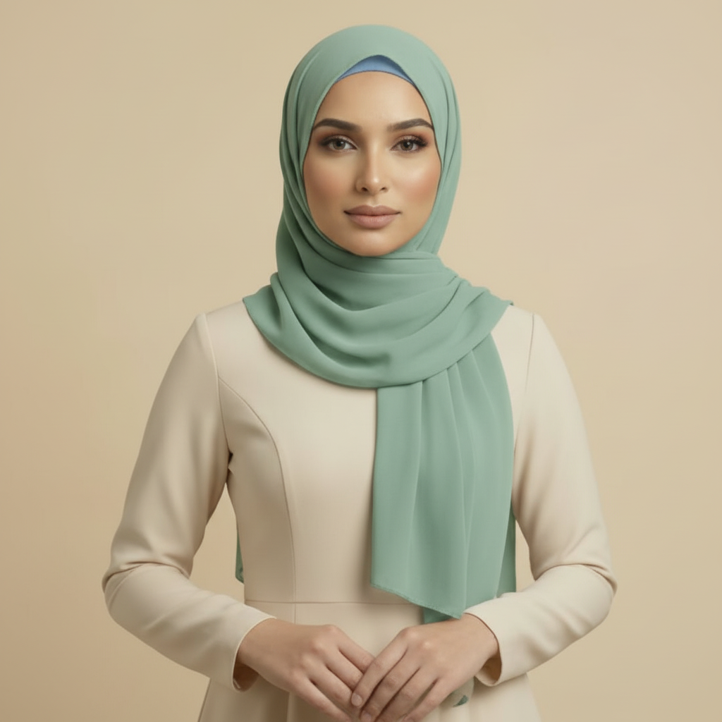 Sky Blue Georgette Hijab