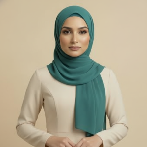 Teal Georgette Hijab