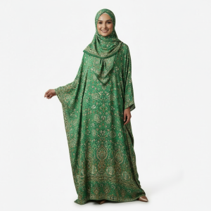 Green Printed Burkha