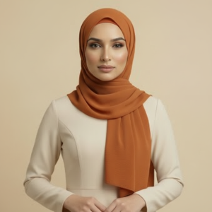 Rust Georgette Hijab