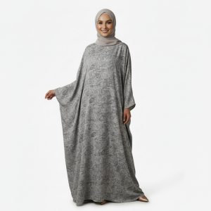 Grey Printed Burkha