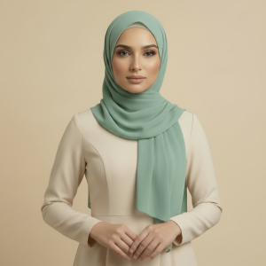 Turquoise Georgette Hijab