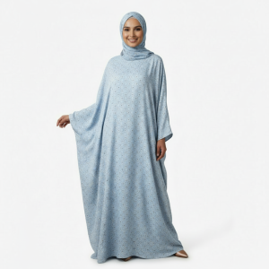 Sky Blue Printed Burkha
