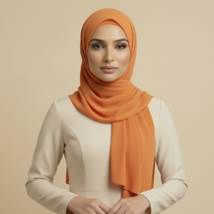 Orange Jersey Hijab