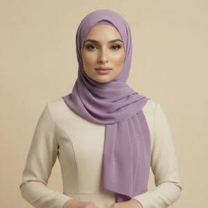 Purple Silk Hijab
