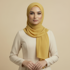 Yellow Silk Hijab