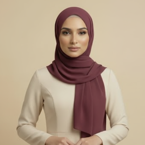 Burgundy Silk Hijab