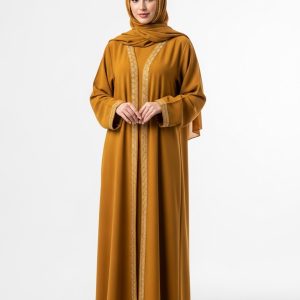 Mustard Dubai Abaya