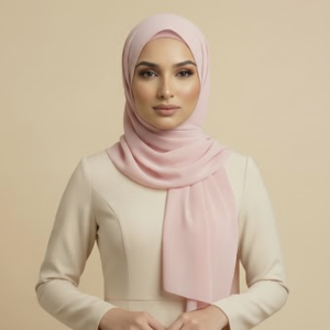 Light Pink Silk Hijab