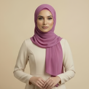 Magenta Silk Hijab