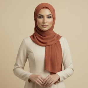 Rust Silk Hijab