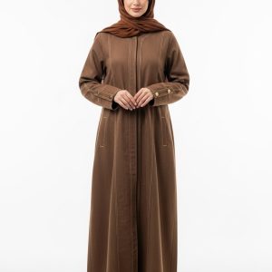 Brown Denim Abaya