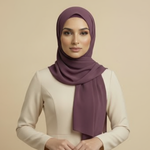 Plum Silk Hijab
