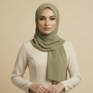 Khaki Silk Hijab