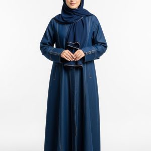 Navy Blue Denim Abaya