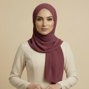 Burgundy Jersey Hijab